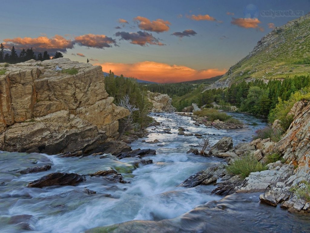 Foto: Many Glacier Sunset, Montana