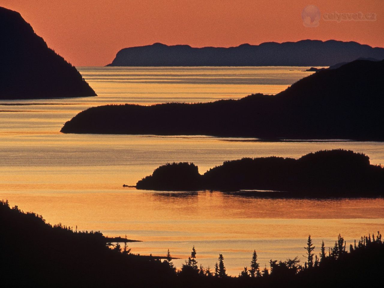 Foto: Hermitage Bay At Sunset, Newfoundland, Canada