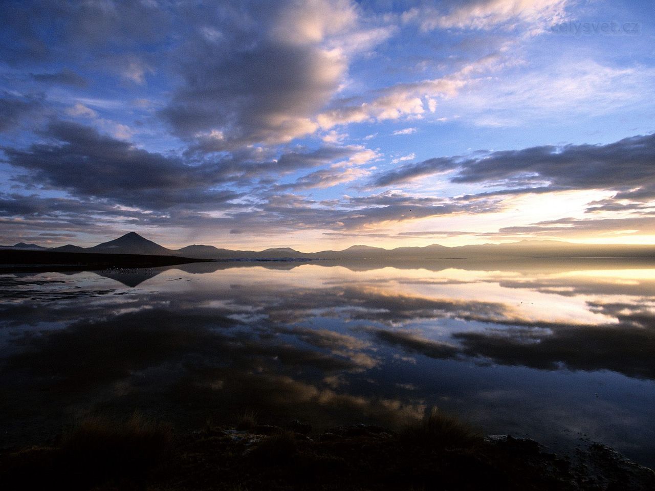 Foto: Laguna Colorada At Sunset, South Lipez, Bolivia