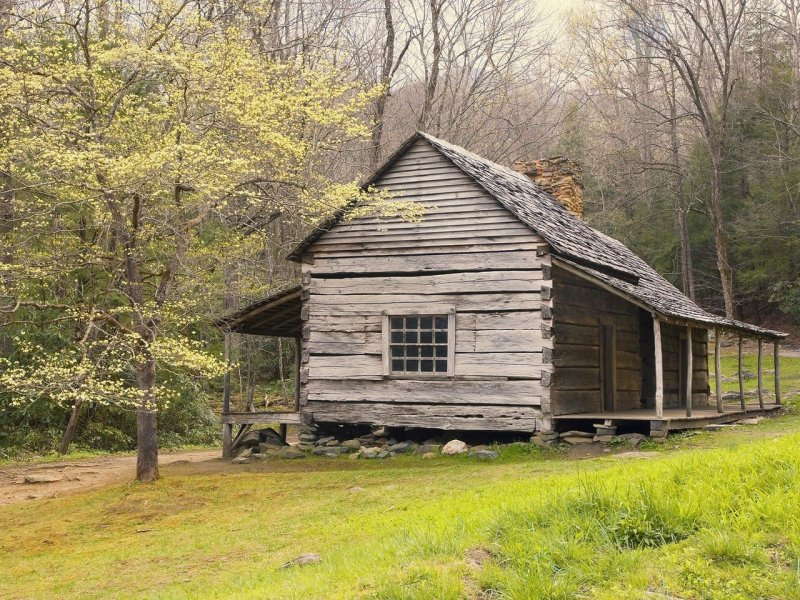 Foto: Noah, Bud, Ogle Cabin, Roaring Fork Nature Trail, Great Smoky Mountains National Park, Tennessee