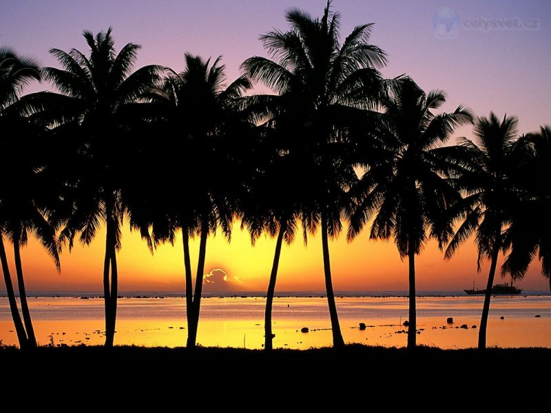 Foto: Aitutaki Island At Sunset 2, Cook Islands